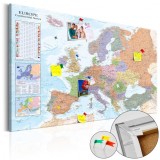 Cumpara ieftin Tablou din plută - Harta lumii: Europa [Cork Map] 120x80 cm