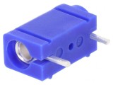 Soclu Banană 4mm Albastru PCB 10A 250VDC 23.3mm, DELTRON