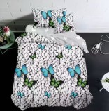 Cumpara ieftin Lenjerie Pat Bumbac 4 Piese Imprimeu, Diverse Culori si Dimensiuni (160x200, 180x200, 200x200), Brand Clasy, Heinner, Vanora