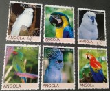 Serie completă de 6 timbre tematice &bdquo;Papagali Exotici&rdquo; &ndash; Angola &ndash; 2000