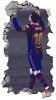 Sticker decorativ, Fotbalist, Albastru, 90 cm, 1364STK-3