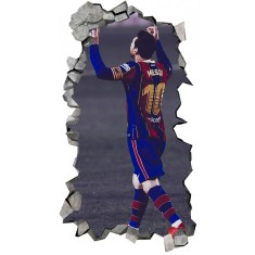 Sticker decorativ, Fotbalist, Albastru, 90 cm, 1364STK-3