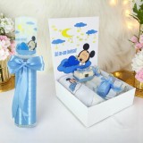 Cumpara ieftin Set Cutie Trusou cu Lumanare, 9 Piese "Cu drag de la nasi" - Baby Mickey, Bleu - TB258