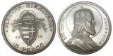 UNGARIA 5 PENGO 1938 Stefan cel Sfant argint perioada hortista argint aproape NECIRCULATA aUNC doar cu cateva contacte