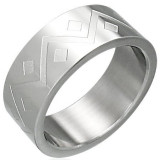 Inel din oțel inoxidabil - model geometric - Marime inel: 62