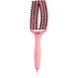 Olivia Garden Fingerbrush Boar &amp; Nylon perie de par cu peri de nailon și de mistreț Soft Pink 1 buc