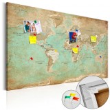 Cumpara ieftin Tablou din plută - Celadon Journey [Cork Map] 120x80 cm