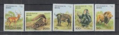 144-BENIN-1995=ANIMALE-Serie completa de 5 timbre nestampilate MNH