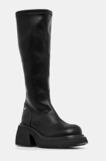 GOE cizme femei, culoarea negru, cu toc drept, izolare usoara, OO2N4404 BLACK