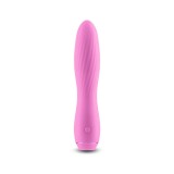 Vibrator Clasic Obsession Clyde, Roz Deschis, 17 cm