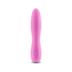 Vibrator Clasic Obsession Clyde, Roz Deschis, 17 cm