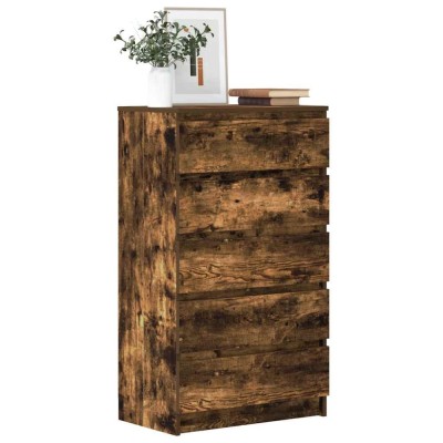 vidaXL Dulap cu sertar, stejar fumuriu, 60x36x103 cm, lemn prelucrat foto