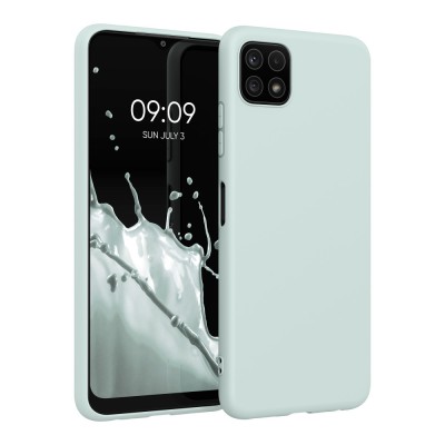 Husa Kwmobile pentru Samsung Galaxy A22 5G, Silicon, Verde, 55245.200 foto