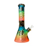 Cumpara ieftin Bong Sticla Black Sheep Rainbow Bee Hexagon Triple Glass 32cm, 5mm, Gheata, Percolator Fagure, Tutun/Ierburi Uscate