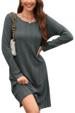 Rochie tricotată STYLEWORD pentru femei, cu m&acirc;neci lungi, rochie de toamnă, pulover, rochie elegantă de toamnă și iarnă, tunica, rochie pentru femei &icirc;