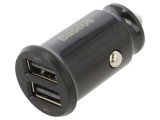 Alimentator USB Baseus 2x USB A 12-24V Negru Soclu