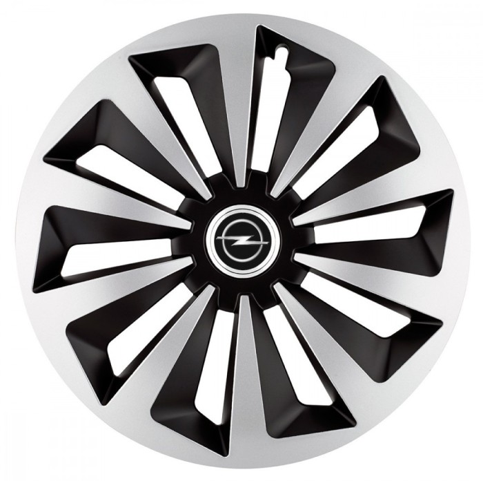 Set 4 capace roti Fox Gri-Negru R17 pentru gama auto Opel