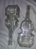 Sticla veche de colectie,sticla in forma de vioara,contrabas,violoncel,T.GRATUIT