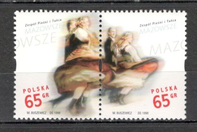 Polonia.1998 50 ani ansamblul de dansuri &amp;quot;Mazowsze&amp;quot;-pereche MP.337 foto