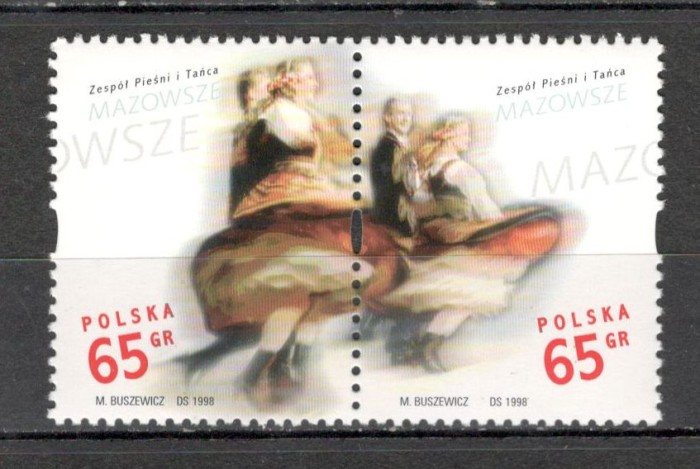 Polonia.1998 50 ani ansamblul de dansuri &quot;Mazowsze&quot;-pereche MP.337