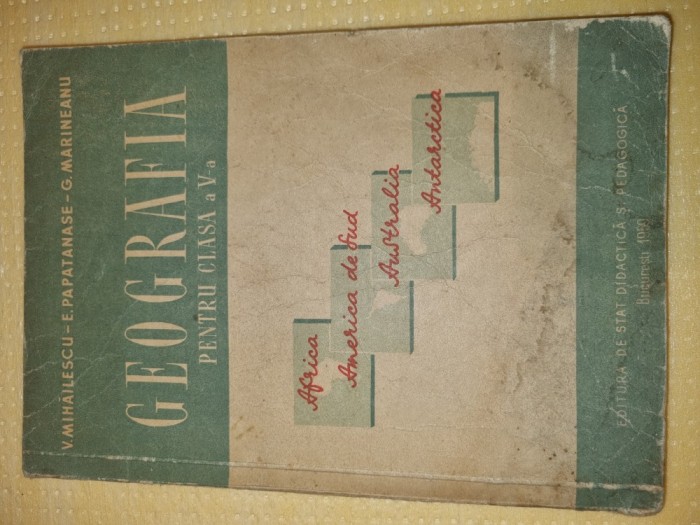 Manual scolar Geografie 1959