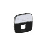 Capac Valena Allure - RJ 45/RJ 11/RJ 12 priza - cu label holder - negru, Legrand