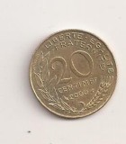 Moneda Franta - 20 Centimes 2000