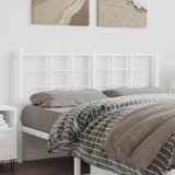 VidaXL Tăblie de pat metalică, alb, 135 cm 355642