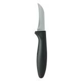 Cuțit Decojit Fructe, Lamă Curbată Oțel Inoxidabil, M&acirc;ner Plastic, Negru, Oem