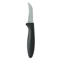 Cuțit Decojit Fructe, Lamă Curbată Oțel Inoxidabil, M&acirc;ner Plastic, Negru