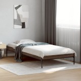 Cumpara ieftin Cadru de pat, stejar maro, 90x200 cm, lemn prelucrat și metal