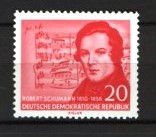 GERMANIA (DDR) 1956 &amp;ndash; ROBERT SCHUMANN (II). TIMBRU NESTAMPILAT, F143 foto