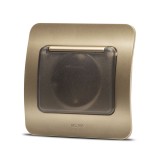 Priză Schuko cu capac 16A titan Jazz - ELBI