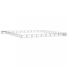 vidaXL Țarc c&acirc;ini 44 panouri negru 100x50 cm oțel vopsit electrostatic