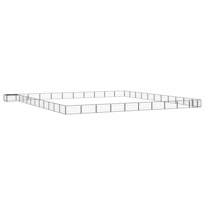 Țarc c&amp;acirc;ini 44 panouri negru 100x50 cm oțel vopsit electrostatic foto