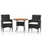 Set mobilier de gradina, 3 piese, poliratan