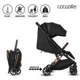 Carucior sport Coccolle Beyla cu pliere automata Gold LE