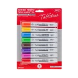 Marker pentru tabla magnetica, set 8 culori, varf rotund, grosime scriere 3 mm