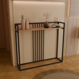 Cumpara ieftin Consolă cu negru, Convida, Lemn, Stejar, 100x25x90 cm