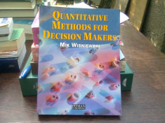 Quantitative methods for decision makers - Mik Wisniewski (Metode cantitative pentru factorii de decizie) foto