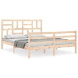 Cumpara ieftin Cadru de pat cu tablie, 160x200 cm, lemn masiv