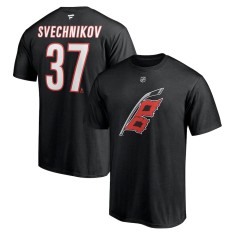 Carolina Hurricanes tricou de barba?i Andrei Svechnikov #37 Authentic Stack Name &amp;amp;amp; Number - L foto