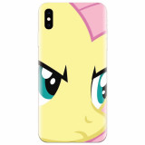 Husa silicon pentru Apple Iphone X, Close Up Fluttershy My Little Pony Friendship Is Magic