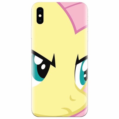 Husa silicon pentru Apple Iphone X, Close Up Fluttershy My Little Pony Friendship Is Magic foto