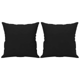 Cumpara ieftin Perne decorative, 2 buc., negru, 40x40 cm, microfibra