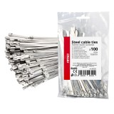 Coliere metalice de strangere din otel inoxidabil 4.6x150 mm, set 100 buc, pentru aplicatii industriale, auto si constructii, AMiO