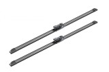Stergator parbriz Bosch Aerotwin, cauciuc+grafit, plat, sofer/pasager, prindere carlig/universal, auto