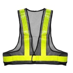 Vesta reflectorizanta pentru motocicleta, bicicleta, jogging, culoare Negru &ndash; Galben