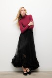 Answear.LAB fusta culoarea negru, maxi, evazati