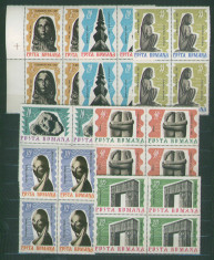 Romania 1967 - 10 ani de la moartea lui Brancusi - lp 645 blocuri de 4 MNH foto